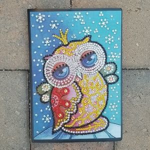 Jeweled Owl Soft Leather Notebook/journal NWOT